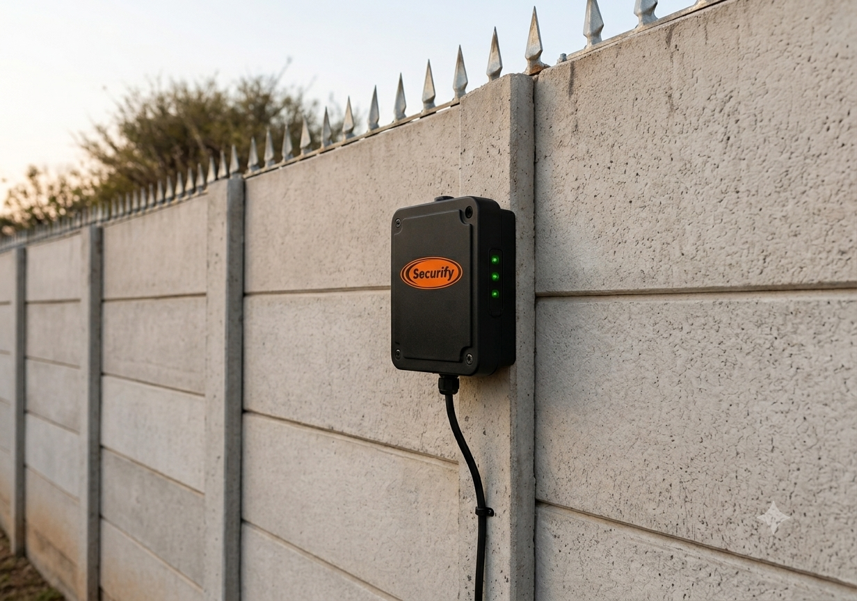 Securify Smart Wall sensor installed on precast concrete walling with spike integration